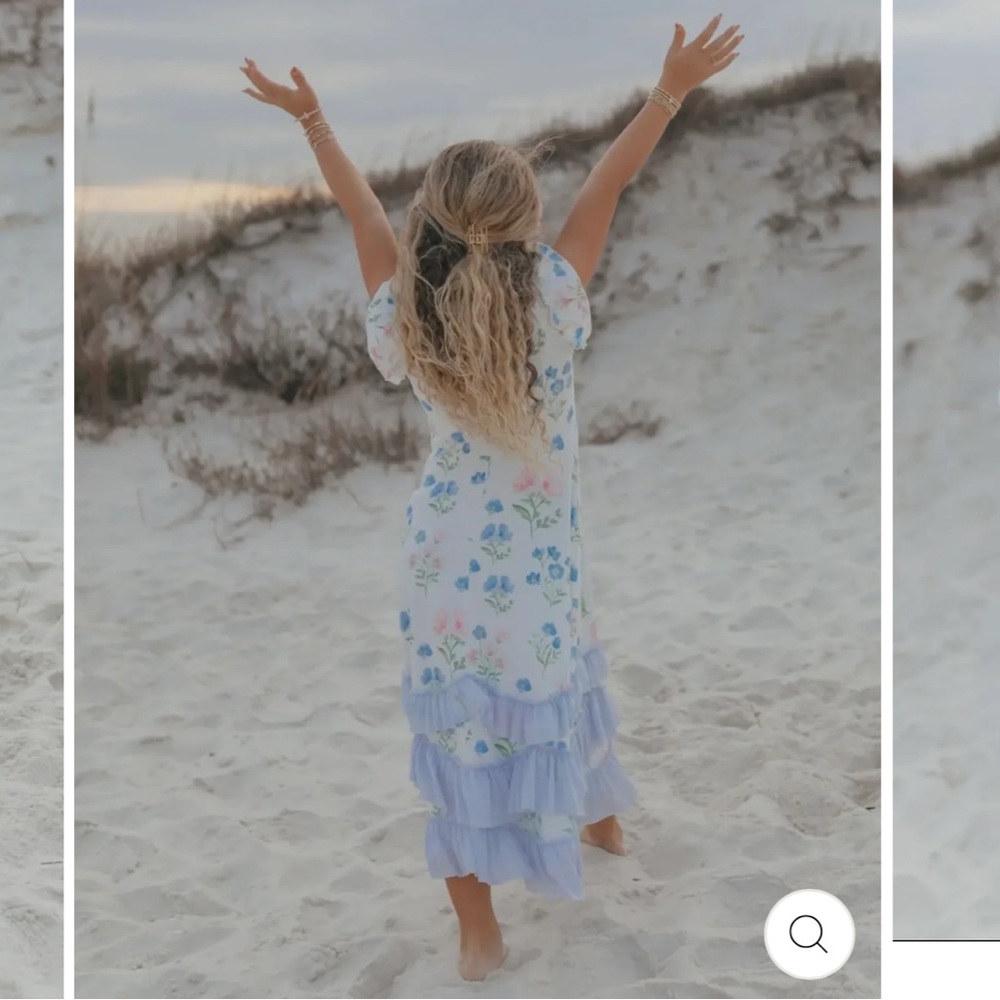 OOPSIE DAISY
Bella Dainty Blue Floral
Twirl Dress Ruffle Maxi Girls 2T or 10 12